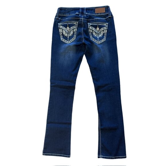 HYDRAULIC✨ LOLA CURVY Low-Rise Bootcut Jeans 👖 Embroidered Bling Size 5/6 - Picture 5 of 16